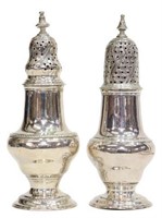 (2) ENGLISH GEORGE III STERLING SILVER CASTERS