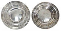 (2) AMERICAN STERLING VEGETABLE BOWL & ROUND TRAY