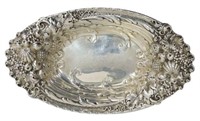 WHITING STERLING REPOUSSE FRUIT BREAD TRAY