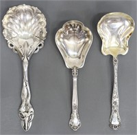(3) AMERICAN STERLING SILVER SERVING SPOONS