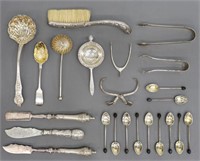 (23) ASSORTED STERLING SILVER FLATWARE, 7.58OZT