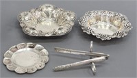 (4) STERLING & SILVER PLATE SMALL TABLEWARE