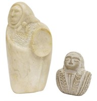 (2) NATIVE AMERICAN CARVED STONE SCULPTURES