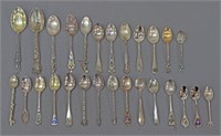 (27) STERLING SILVER SOUVENIR SPOONS, 5.52 OZT