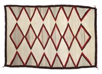 NATIVE AMERICAN HAND-WOVEN BLANKET, 5'8" X 3'5"