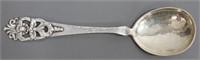 HAMMERED 830 SILVER ORNAMENTAL SERVING SPOON