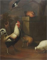 MANNER OF MELCHIOR D'HONDECOETER BIRDS PAINTING