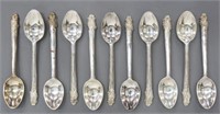 (11) SANBORNS MEXICO STERLING SILVER TEASPOONS