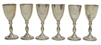 (6) TANGO ACEVES MEXICO STERLING CORDIAL GOBLETS