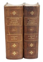 (2 VOL) JEFFERSON DAVIS MEMOIR, 1890 FIRST EDITION