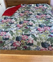 Handmade floral quilt 70” x 82”