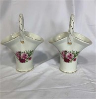 Pair of floral vases