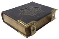 ENGLISH LEATHER-BOUND ILLUSTRATED FAMILY BIBLE