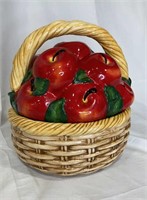 Vintage Apple Basket Cookie Jar