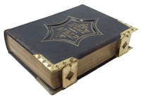 ENGLISH LEATHER-BOUND ILLUSTRATED FAMILY BIBLE