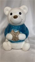 Vintage White Teddy Bear Cookie Jar