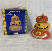 Hand painted Halloween Party cookie jar