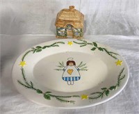 Decorative platter & cookie jar