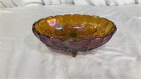 Carnival glass fruit bowl