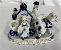 Vintage porcelain Victorian stagecoach figurine