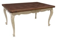 LOUIS XV STYLE PARQUETRY DRAW-LEAF DINING TABLE