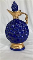 1968 Jim Beam Cobalt Blue Grapes Decanter Genuine