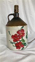 Hand painted one gallon jug converted to lamp