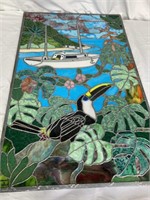 Margaritaville stained glass 24” x 40”