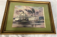 Delta Queen print by William E. Reed 1969