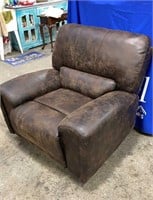 Brown leather recliner 44” x 32” x 40”