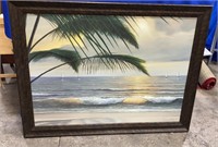 Ocean canvas painting 41.5” x 55”