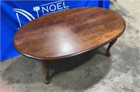 Cherry coffee table with Queen Ann legs