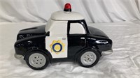 Earthenware Police Car Cookie Jar w/ Star & siren