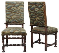 (2) FLEMISH BAROQUE STYLE TAPESTRY CHAIRS, 18TH C.