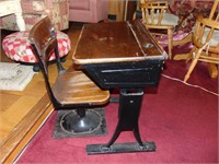 Antique Childrens desk and chair