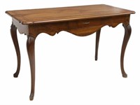 FRENCH LOUIS XV STYLE WALNUT WRITING TABLE DESK