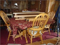 Oak Amish Made Table and Chairs