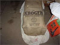 Cloth Kroger groc & bakery bag, 1932