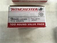 100 Rounds of .9mm - 115gr. FMJ