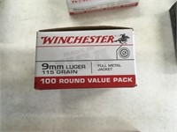 100 Rounds of .9mm - 115gr. FMJ