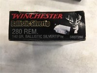 20 Rounds of .280Rem. - 140gr. Silvertip BT