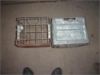 2 metal milk crates
