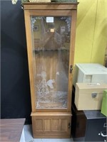 Wooden Gun Cabinet with Glass Front