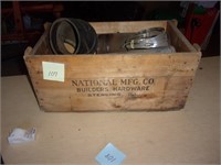 Wooden box, National MFG Co