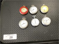 6 Pocket Watches.