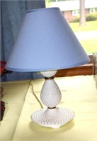 Hobnail Lamp/heart & diamond Fostoria Loving Cup;