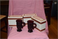 6 Avon 1876 Cape Cod Collection- Pedestal Mugs,