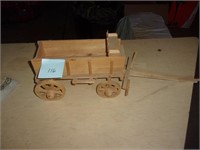 Handmade wooden wagon made by Chuck Gross