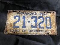 1953 Arkansas License Plate
