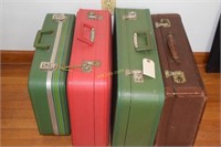 4 Vintage Suitcases